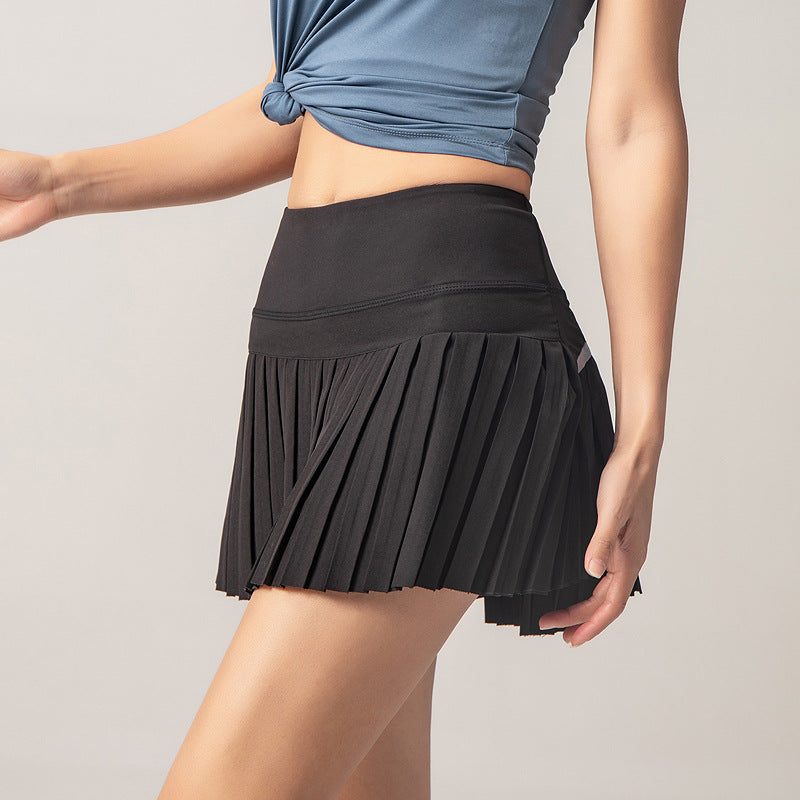 Filhot™ Quick Dry Athletic Pleated Skirts With Pockets Shorts