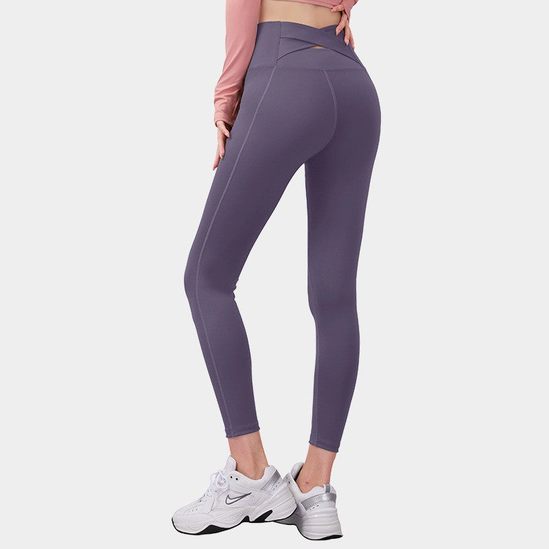 Filhot™ High-waisted Cross Back Stretchy Yoga Leggings