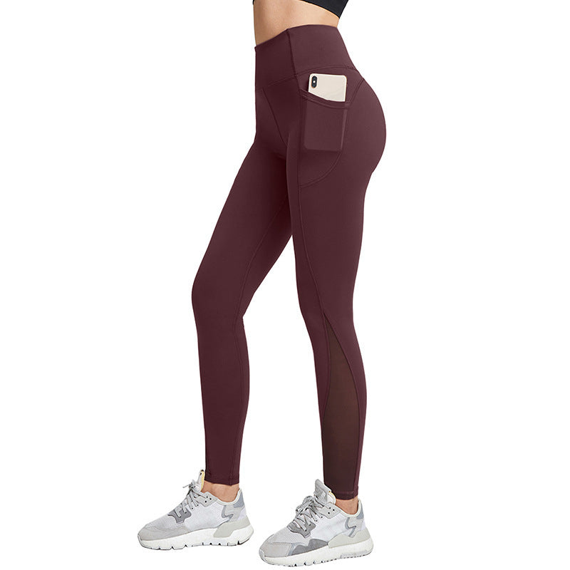 Filhot™ High-waisted Mesh Yoga Leggings With Side Pockets