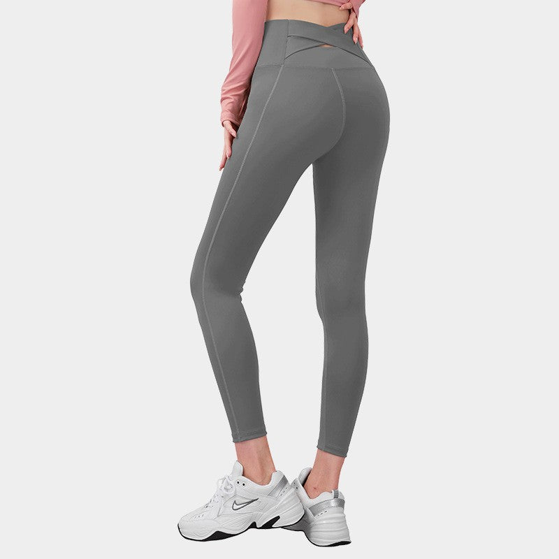 Filhot™ High-waisted Cross Back Stretchy Yoga Leggings