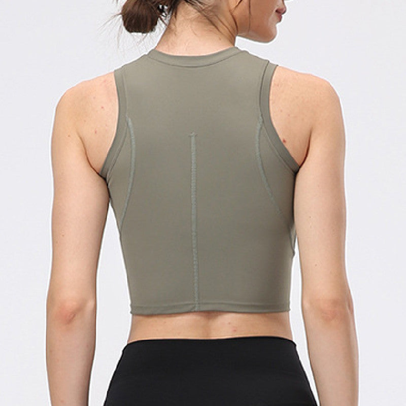 Filhot™ Stitching Design Quick Drying Sport Vest with Integrated Pads