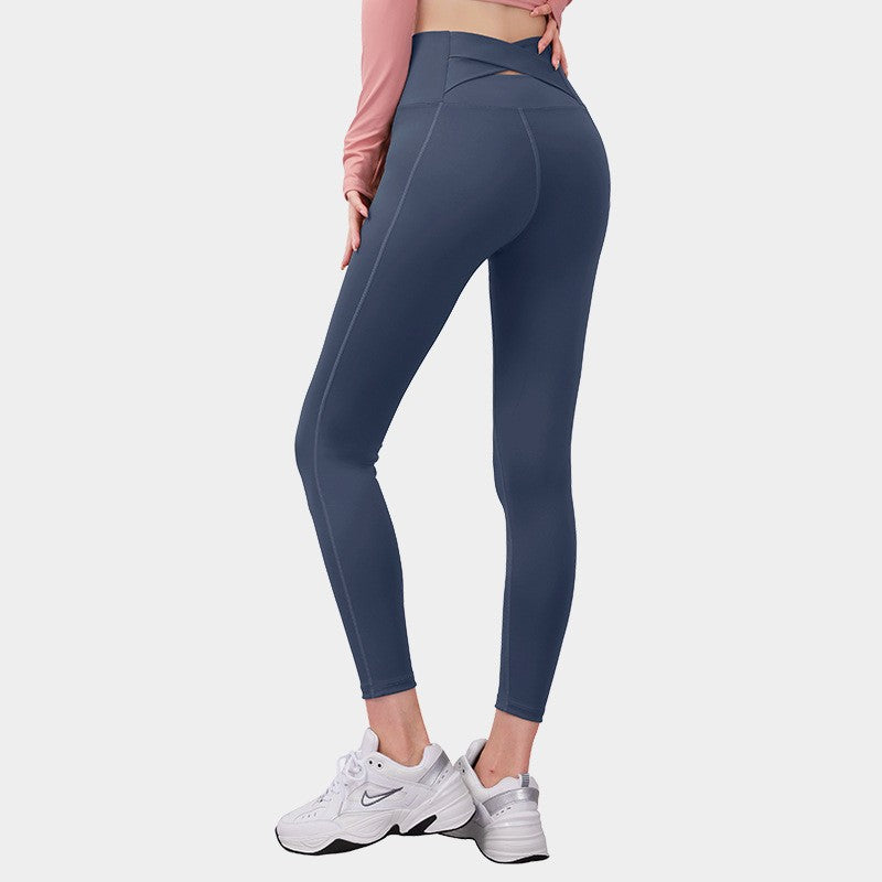 Filhot™ High-waisted Cross Back Stretchy Yoga Leggings