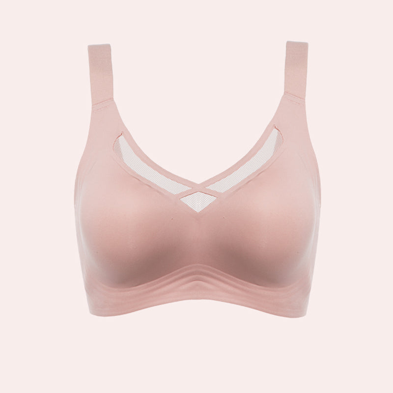 Filhot™ Low V Crossover Design Naked Feeling Seamless Bra Up To DDD