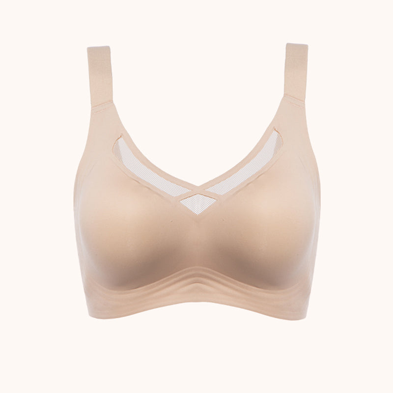 Filhot™ Low V Crossover Design Naked Feeling Seamless Bra Up To DDD