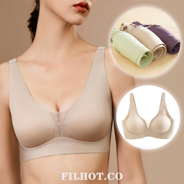 Filhot™ V-shape Mesh Wire Free Seamless Bra Up to DDD Cup