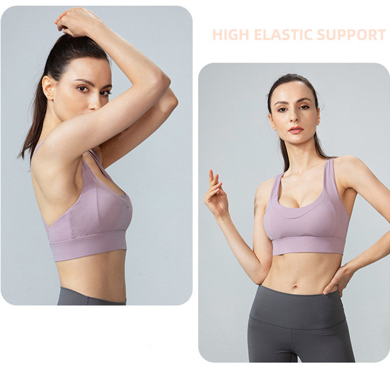 Filhot™ Super Elastic Criss Cross Back Sports Bra Up to 5XL