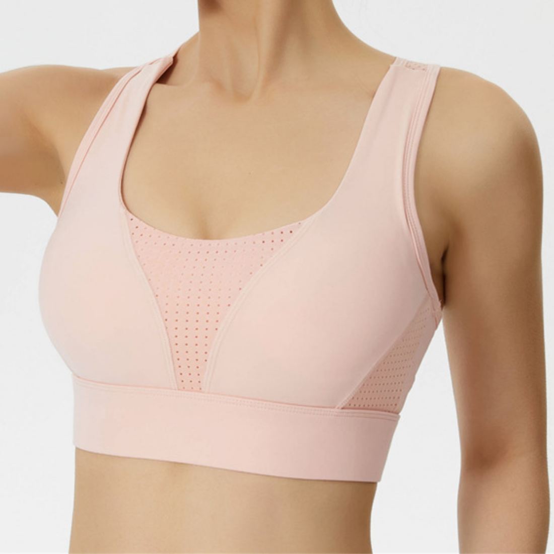 Filhot™  V-mesh Design Sports Bra Up To 5XL