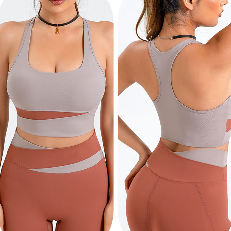 Filhot™ Cross Back Yoga Sports Bra Up To XL