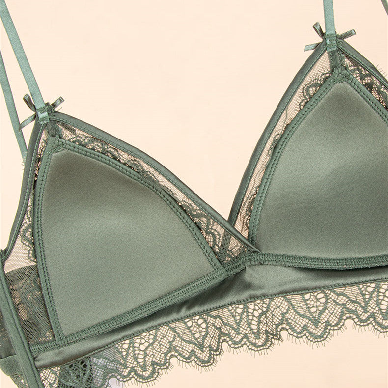 Filhot™ Lace Extra Thin Triangle Cup Wireless Bra